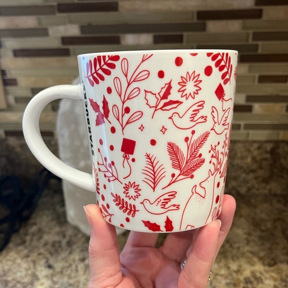 Starbucks Festive Red and White Mug 14 oz. - Picture 8 of 8